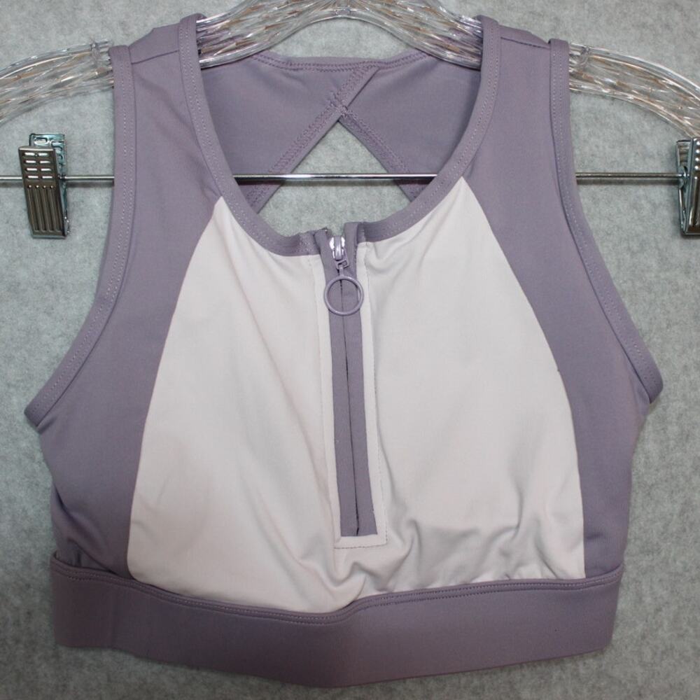 Danz N Motion Zipper Front Top Girls Size Small Purple